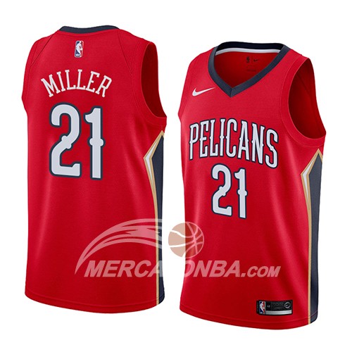 Maglia NBA New Orleans Pelicans Darius Miller Statement 2018 Rosso